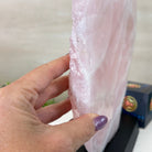 Rose Quartz Polished Slice on a Wood Base, 9.25" Tall #6100RQ - 041 - Brazil GemsBrazil GemsRose Quartz Polished Slice on a Wood Base, 9.25" Tall #6100RQ - 041Slices on Wood Bases6100RQ - 041