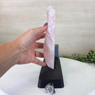 Rose Quartz Polished Slice on a Wood Base, 9.25" Tall #6100RQ - 041 - Brazil GemsBrazil GemsRose Quartz Polished Slice on a Wood Base, 9.25" Tall #6100RQ - 041Slices on Wood Bases6100RQ - 041