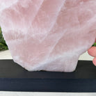 Rose Quartz Polished Slice on a Wood Base, 9.25" Tall #6100RQ - 041 - Brazil GemsBrazil GemsRose Quartz Polished Slice on a Wood Base, 9.25" Tall #6100RQ - 041Slices on Wood Bases6100RQ - 041