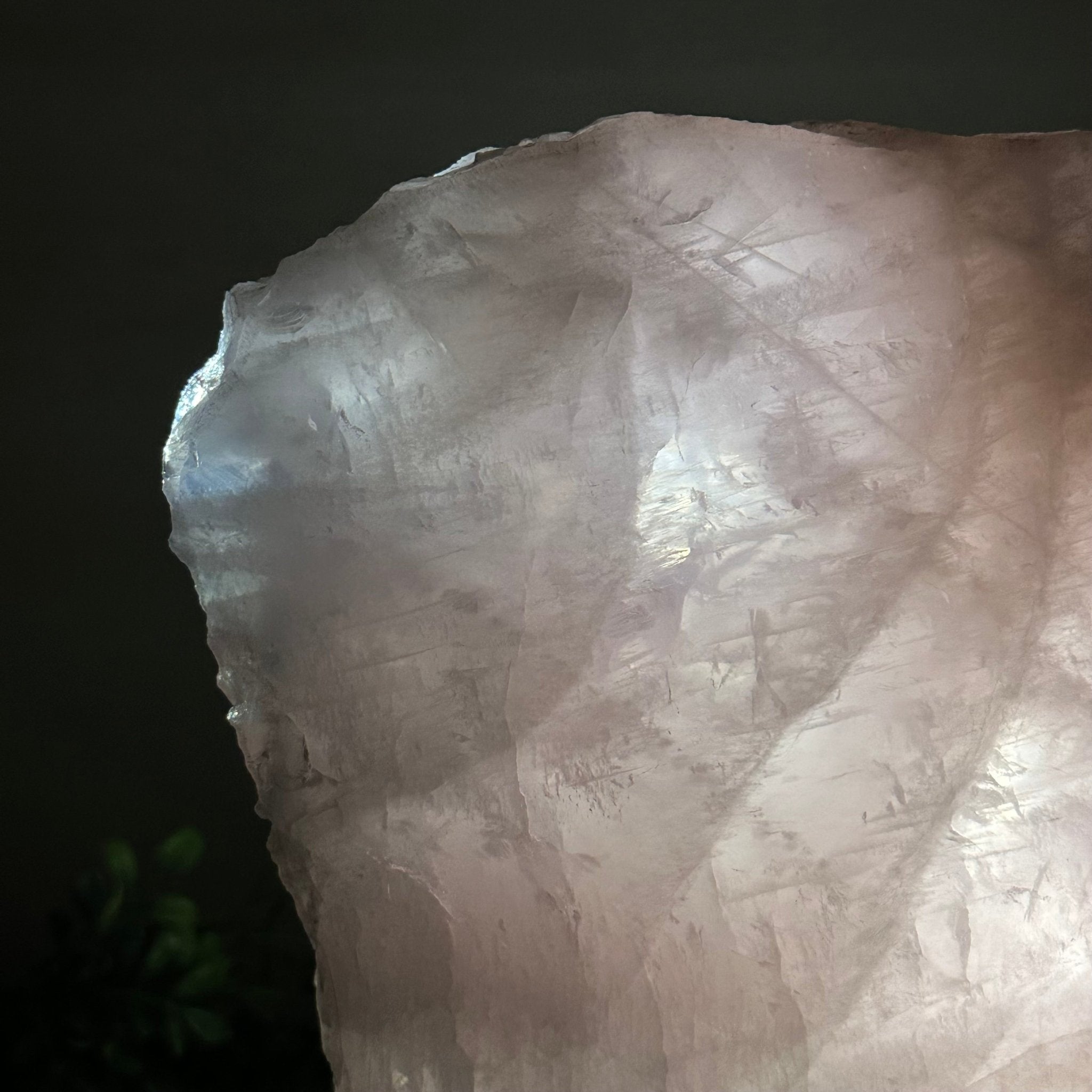 Rose Quartz Polished Slice on a Wood Base, 9.25" Tall #6100RQ - 041 - Brazil GemsBrazil GemsRose Quartz Polished Slice on a Wood Base, 9.25" Tall #6100RQ - 041Slices on Wood Bases6100RQ - 041