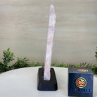 Rose Quartz Polished Slice on a Wood Base, 9.5" Tall #6100RQ - 015 - Brazil GemsBrazil GemsRose Quartz Polished Slice on a Wood Base, 9.5" Tall #6100RQ - 015Slices on Wood Bases6100RQ - 015