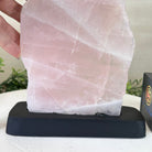 Rose Quartz Polished Slice on a Wood Base, 9.5" Tall #6100RQ - 015 - Brazil GemsBrazil GemsRose Quartz Polished Slice on a Wood Base, 9.5" Tall #6100RQ - 015Slices on Wood Bases6100RQ - 015