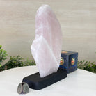 Rose Quartz Polished Slice on a Wood Base Model, 9" Tall #6100RQ - 013 - Brazil GemsBrazil GemsRose Quartz Polished Slice on a Wood Base Model, 9" Tall #6100RQ - 013Slices on Wood Bases6100RQ - 013