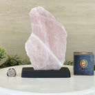 Rose Quartz Polished Slice on a Wood Base Model, 9" Tall #6100RQ - 013 - Brazil GemsBrazil GemsRose Quartz Polished Slice on a Wood Base Model, 9" Tall #6100RQ - 013Slices on Wood Bases6100RQ - 013