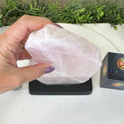 Rose Quartz Polished Slice on a Wood Base Model, 9" Tall #6100RQ - 013 - Brazil GemsBrazil GemsRose Quartz Polished Slice on a Wood Base Model, 9" Tall #6100RQ - 013Slices on Wood Bases6100RQ - 013