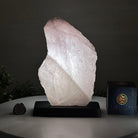 Rose Quartz Polished Slice on a Wood Base Model, 9" Tall #6100RQ - 013 - Brazil GemsBrazil GemsRose Quartz Polished Slice on a Wood Base Model, 9" Tall #6100RQ - 013Slices on Wood Bases6100RQ - 013