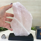 Rose Quartz Polished Slice on a Wood Base Model, 9" Tall #6100RQ - 013 - Brazil GemsBrazil GemsRose Quartz Polished Slice on a Wood Base Model, 9" Tall #6100RQ - 013Slices on Wood Bases6100RQ - 013