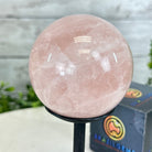 Rose Quartz Sphere on a Metal Stand, 1.4 lbs & 6.2" Tall #5632 - 0012 - Brazil GemsBrazil GemsRose Quartz Sphere on a Metal Stand, 1.4 lbs & 6.2" Tall #5632 - 0012Spheres5632 - 0012
