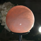 Rose Quartz Sphere on a Metal Stand, 1.6 lbs & 6.3" Tall #5632 - 0013 - Brazil GemsBrazil GemsRose Quartz Sphere on a Metal Stand, 1.6 lbs & 6.3" Tall #5632 - 0013Spheres5632 - 0013