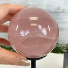 Rose Quartz Sphere on a Metal Stand, 2.4 lbs & 6.9" Tall #5632 - 0016 - Brazil GemsBrazil GemsRose Quartz Sphere on a Metal Stand, 2.4 lbs & 6.9" Tall #5632 - 0016Spheres5632 - 0016