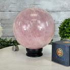 Rose Quartz Sphere on a Wood Base, 12.2 lbs & 7.4" Tall #5632 - 0019 - Brazil GemsBrazil GemsRose Quartz Sphere on a Wood Base, 12.2 lbs & 7.4" Tall #5632 - 0019Spheres5632 - 0019