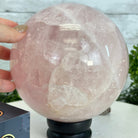 Rose Quartz Sphere on a Wood Base, 12.2 lbs & 7.4" Tall #5632 - 0019 - Brazil GemsBrazil GemsRose Quartz Sphere on a Wood Base, 12.2 lbs & 7.4" Tall #5632 - 0019Spheres5632 - 0019