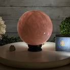 Rose Quartz Sphere on a Wood Base, 12.2 lbs & 7.4" Tall #5632 - 0019 - Brazil GemsBrazil GemsRose Quartz Sphere on a Wood Base, 12.2 lbs & 7.4" Tall #5632 - 0019Spheres5632 - 0019