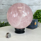 Rose Quartz Sphere on a Wood Base, 12.2 lbs & 7.4" Tall #5632 - 0019 - Brazil GemsBrazil GemsRose Quartz Sphere on a Wood Base, 12.2 lbs & 7.4" Tall #5632 - 0019Spheres5632 - 0019