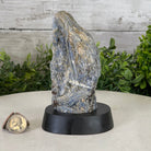 Rough Blue Kyanite Crystal on a Wood Base, 1.5 lbs & 5.6" Tall, Model #6012-0033 by Brazil Gems - Brazil GemsBrazil GemsRough Blue Kyanite Crystal on a Wood Base, 1.5 lbs & 5.6" Tall, Model #6012-0033 by Brazil GemsClusters on Wood Bases6012-0033