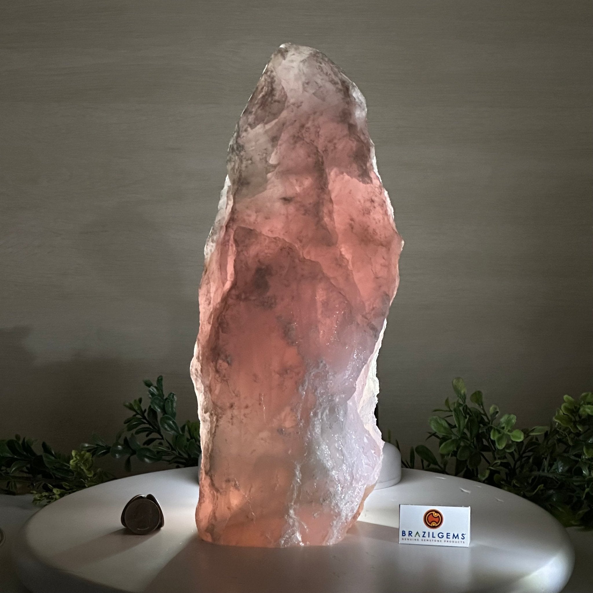 Rough Rose Quartz Freeform Gemstone, 14.1 lbs & 12.9” Tall 3302RQ - 005 - Brazil GemsBrazil GemsRough Rose Quartz Freeform Gemstone, 14.1 lbs & 12.9” Tall 3302RQ - 005Freeform & Unique Shapes3302RQ - 005