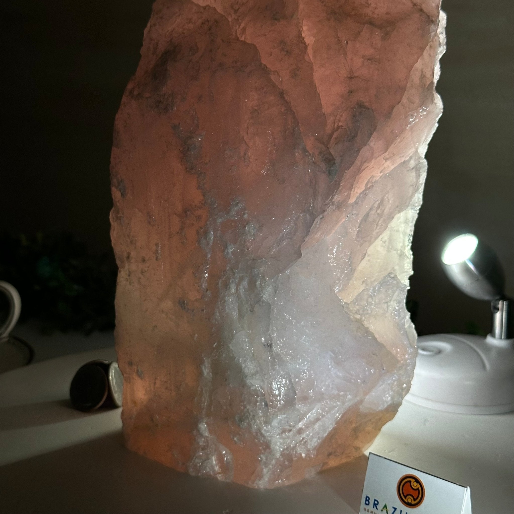Rough Rose Quartz Freeform Gemstone, 14.1 lbs & 12.9” Tall 3302RQ - 005 - Brazil GemsBrazil GemsRough Rose Quartz Freeform Gemstone, 14.1 lbs & 12.9” Tall 3302RQ - 005Freeform & Unique Shapes3302RQ - 005