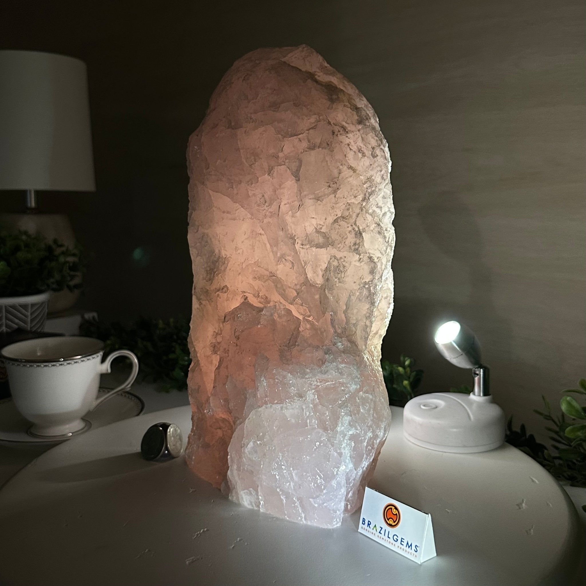 Rough Rose Quartz Freeform Gemstone, 16.5 lbs & 11.3” Tall 3302RQ - 006 - Brazil GemsBrazil GemsRough Rose Quartz Freeform Gemstone, 16.5 lbs & 11.3” Tall 3302RQ - 006Freeform & Unique Shapes3302RQ - 006