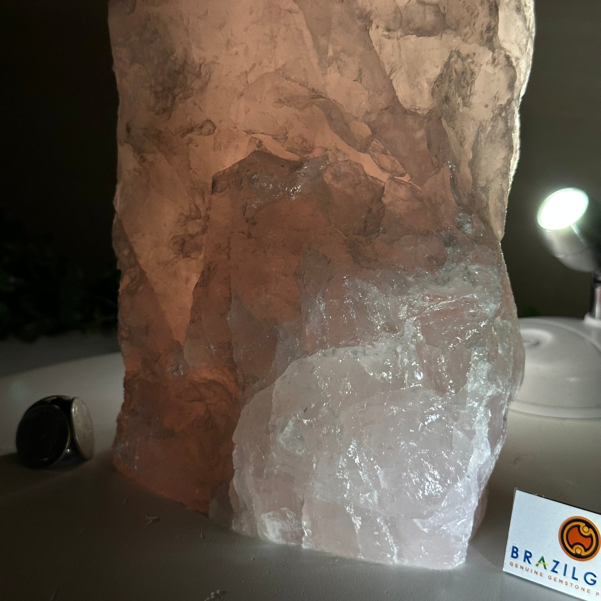 Rough Rose Quartz Freeform Gemstone, 16.5 lbs & 11.3” Tall 3302RQ - 006 - Brazil GemsBrazil GemsRough Rose Quartz Freeform Gemstone, 16.5 lbs & 11.3” Tall 3302RQ - 006Freeform & Unique Shapes3302RQ - 006