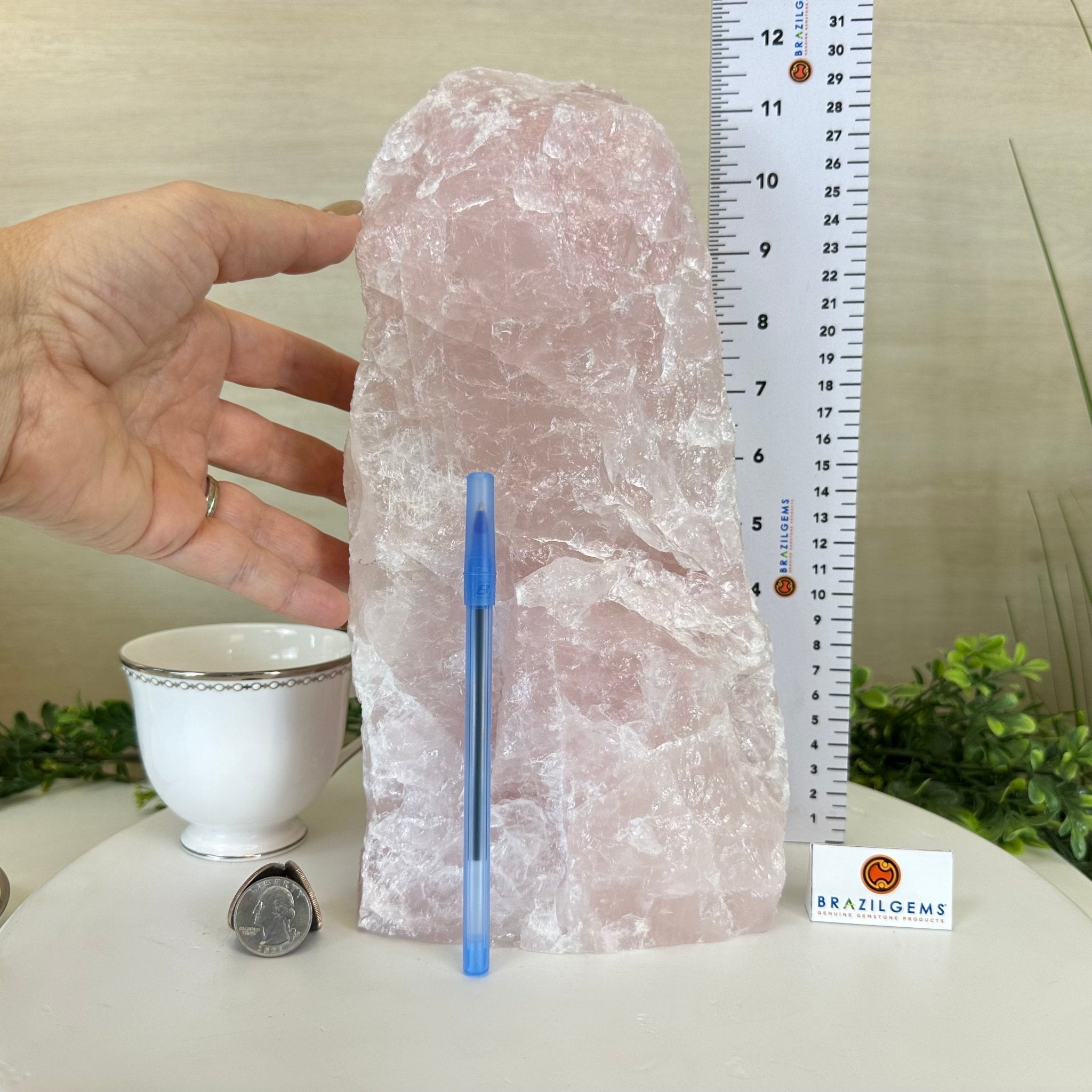 Rough Rose Quartz Freeform Gemstone, 16.5 lbs & 11.3” Tall 3302RQ - 006 - Brazil GemsBrazil GemsRough Rose Quartz Freeform Gemstone, 16.5 lbs & 11.3” Tall 3302RQ - 006Freeform & Unique Shapes3302RQ - 006
