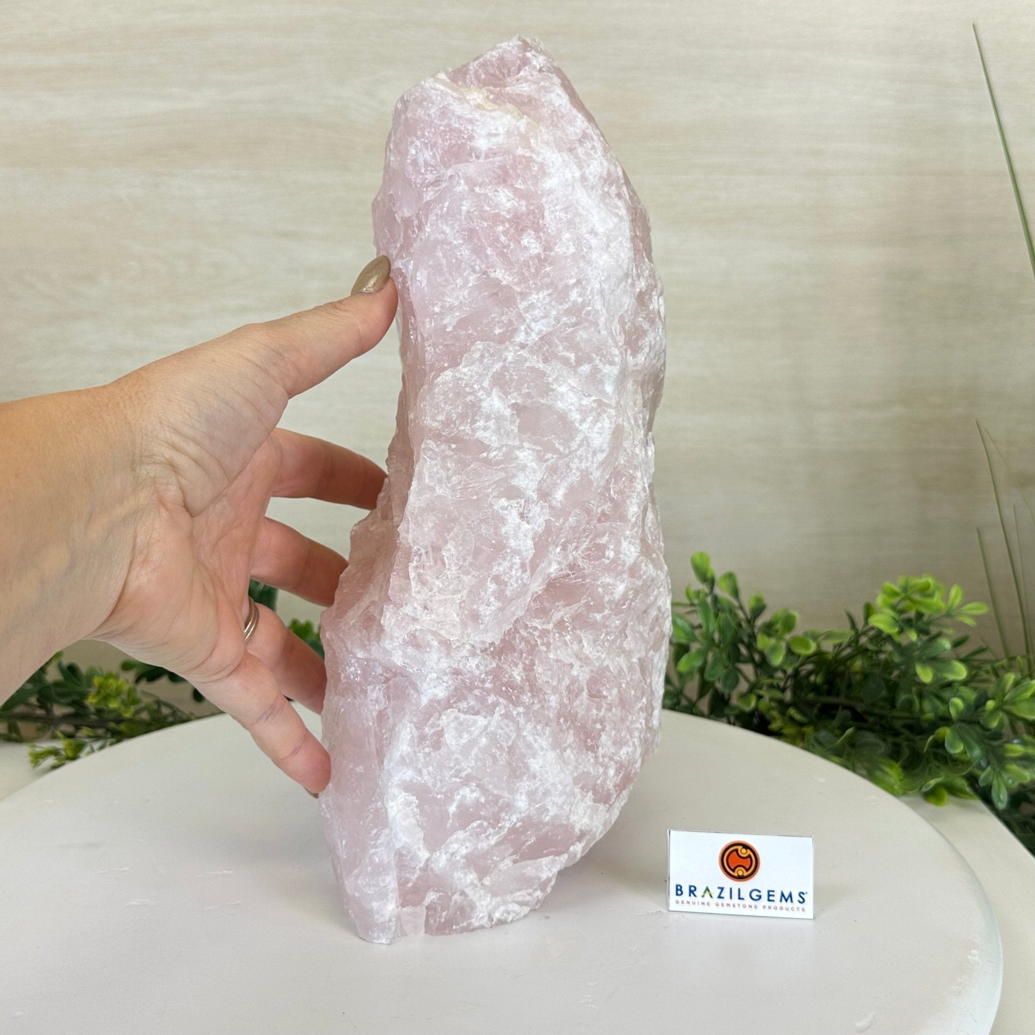Rough Rose Quartz Freeform Gemstone, 16.5 lbs & 11.3” Tall 3302RQ - 006 - Brazil GemsBrazil GemsRough Rose Quartz Freeform Gemstone, 16.5 lbs & 11.3” Tall 3302RQ - 006Freeform & Unique Shapes3302RQ - 006