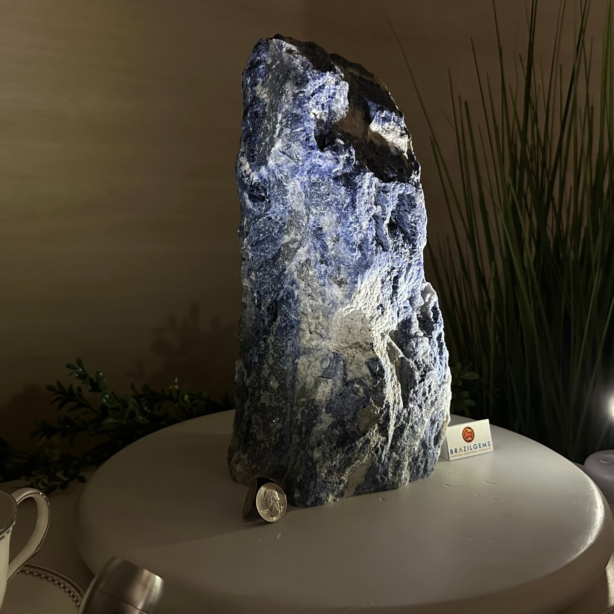 Rough Sodalite Freeform Gemstone, 16.3 lbs & 12.5” Tall 3302SO - 001 - Brazil GemsBrazil GemsRough Sodalite Freeform Gemstone, 16.3 lbs & 12.5” Tall 3302SO - 001Freeform & Unique Shapes3302SO - 001