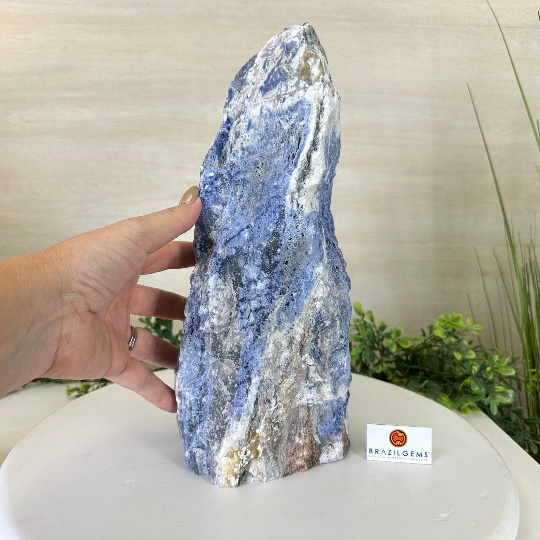 Rough Sodalite Freeform Gemstone, 16.3 lbs & 12.5” Tall 3302SO - 001 - Brazil GemsBrazil GemsRough Sodalite Freeform Gemstone, 16.3 lbs & 12.5” Tall 3302SO - 001Freeform & Unique Shapes3302SO - 001