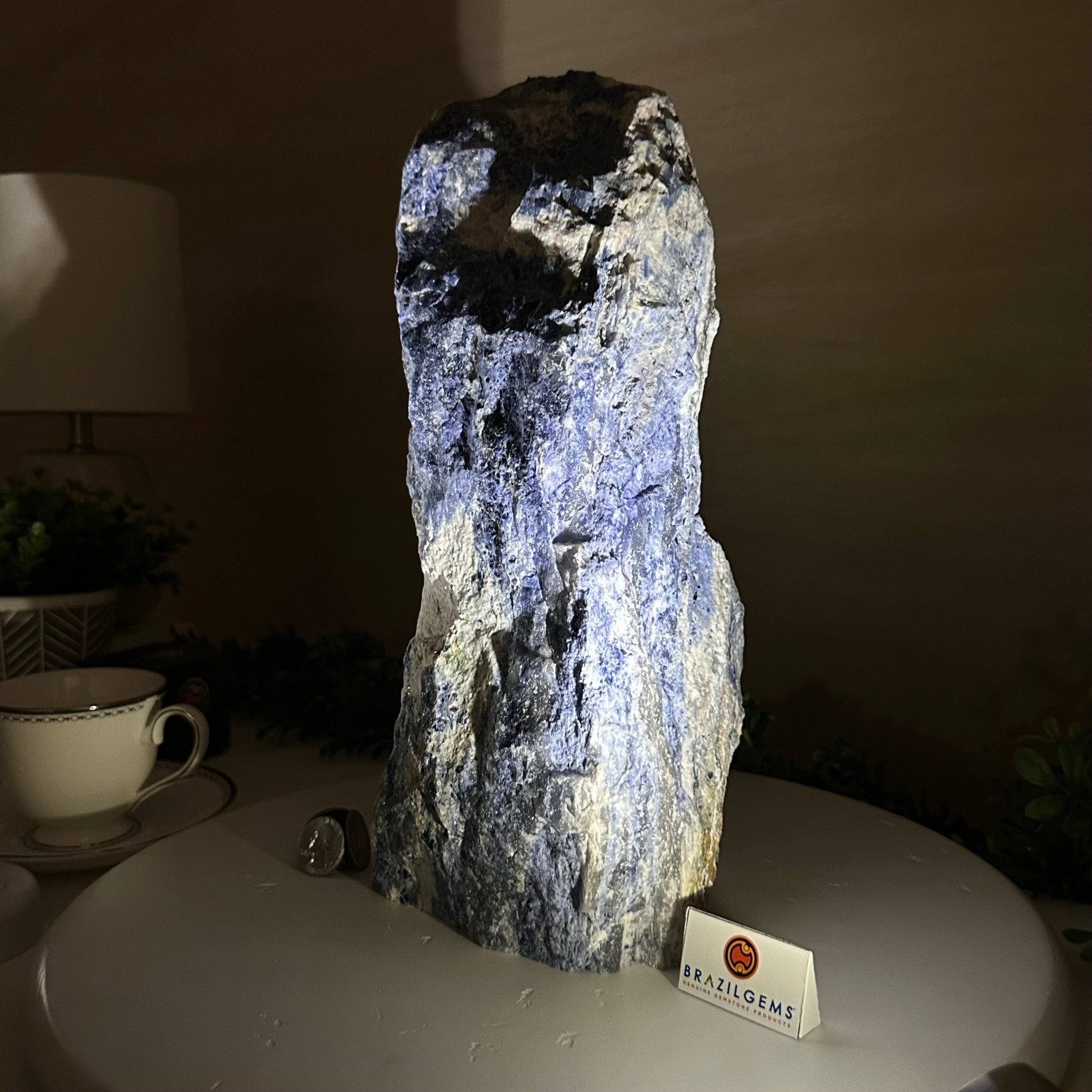Rough Sodalite Freeform Gemstone, 16.3 lbs & 12.5” Tall 3302SO - 001 - Brazil GemsBrazil GemsRough Sodalite Freeform Gemstone, 16.3 lbs & 12.5” Tall 3302SO - 001Freeform & Unique Shapes3302SO - 001