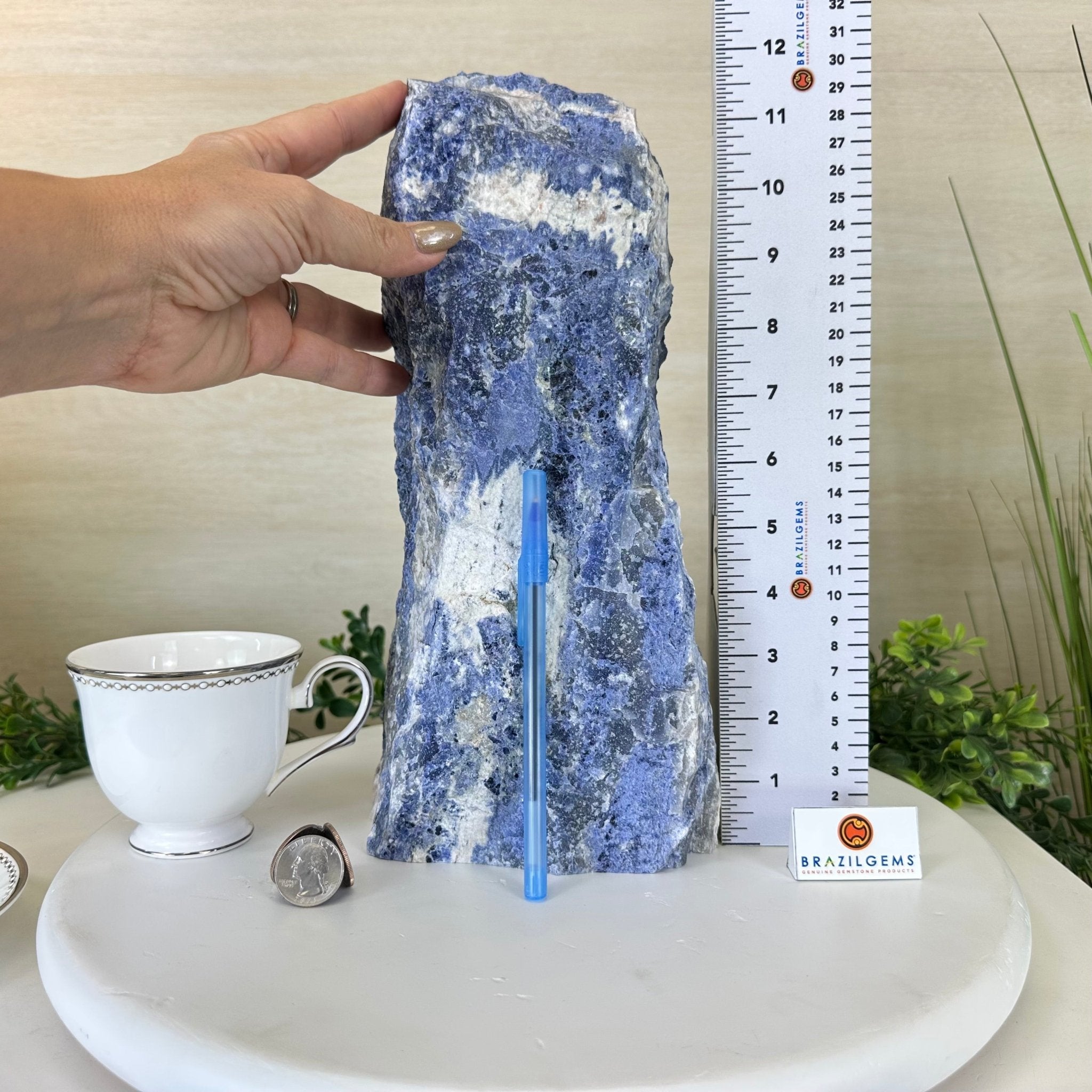 Rough Sodalite Freeform Gemstone, 16.3 lbs & 12.5” Tall 3302SO - 001 - Brazil GemsBrazil GemsRough Sodalite Freeform Gemstone, 16.3 lbs & 12.5” Tall 3302SO - 001Freeform & Unique Shapes3302SO - 001