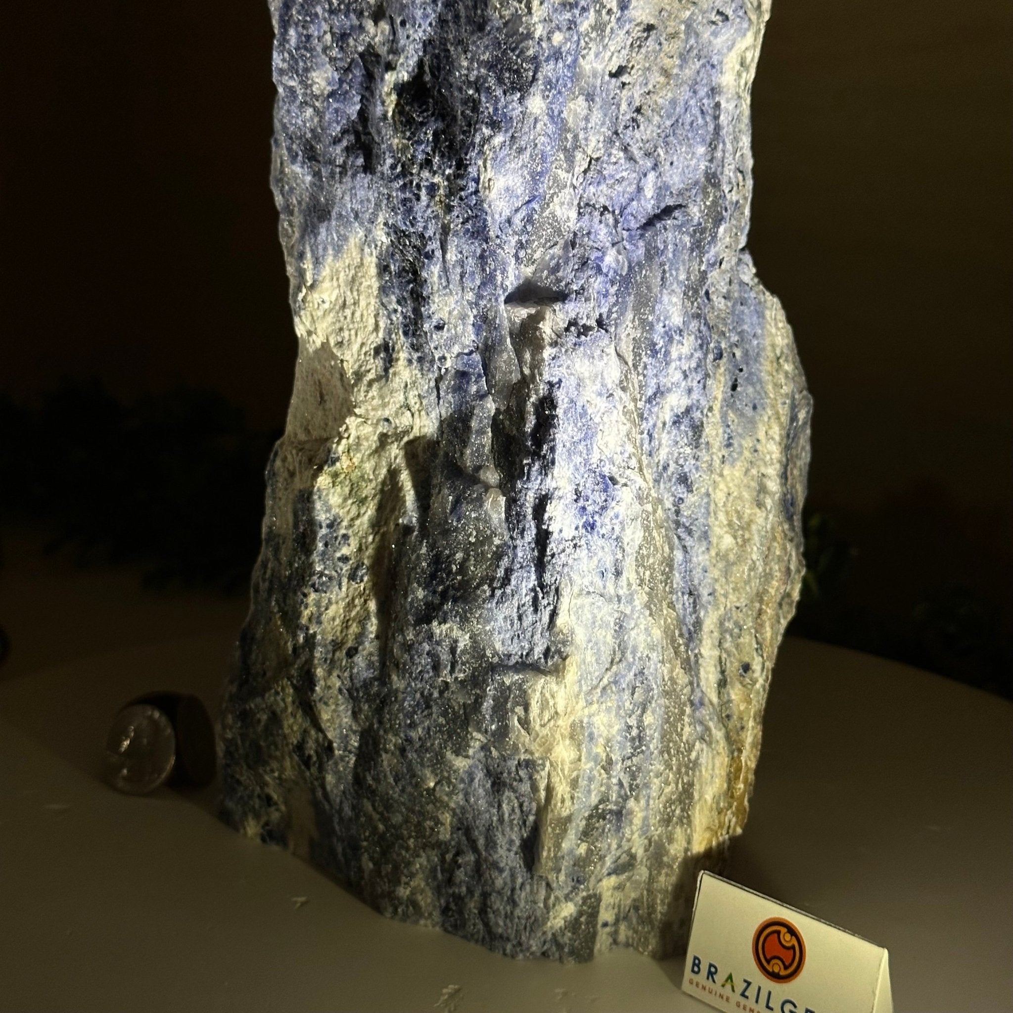 Rough Sodalite Freeform Gemstone, 16.3 lbs & 12.5” Tall 3302SO - 001 - Brazil GemsBrazil GemsRough Sodalite Freeform Gemstone, 16.3 lbs & 12.5” Tall 3302SO - 001Freeform & Unique Shapes3302SO - 001