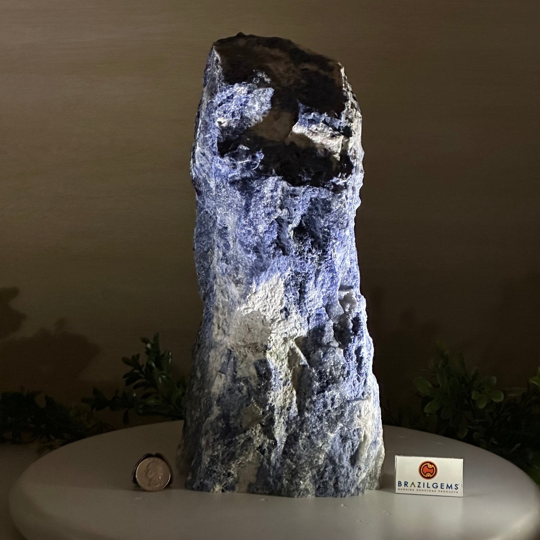 Rough Sodalite Freeform Gemstone, 16.3 lbs & 12.5” Tall 3302SO - 001 - Brazil GemsBrazil GemsRough Sodalite Freeform Gemstone, 16.3 lbs & 12.5” Tall 3302SO - 001Freeform & Unique Shapes3302SO - 001
