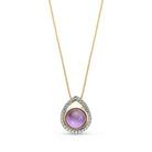 Round Amethyst on Teardrop 18k Gold Plated Necklace & Earring Set - Brazil GemsBrazil GemsRound Amethyst on Teardrop 18k Gold Plated Necklace & Earring SetNecklace & Earring Set14GP7033 - 103