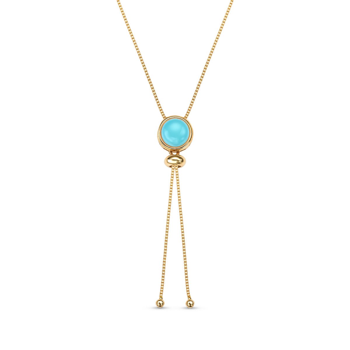 Round Natural Gemstones 18K Gold Plated Lariat Necklace - Brazil GemsBrazil GemsRound Natural Gemstones 18K Gold Plated Lariat NecklaceNecklace12GP0476 - 128