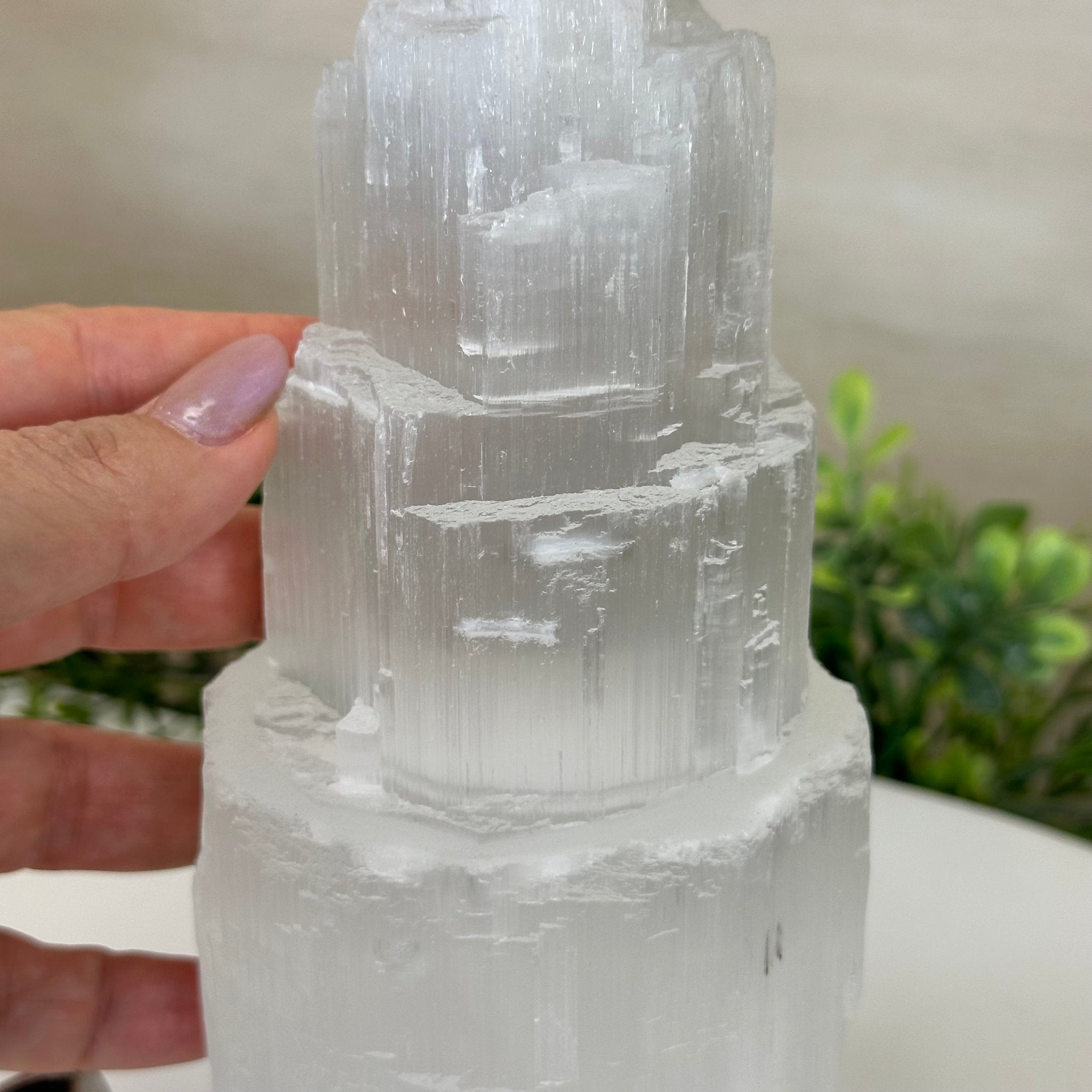 Selenite Tower Crystal Night Light, 3.1 lbs & 8" Tall 5802ST - 011 - Brazil GemsBrazil GemsSelenite Tower Crystal Night Light, 3.1 lbs & 8" Tall 5802ST - 011Night Lights5802ST - 011