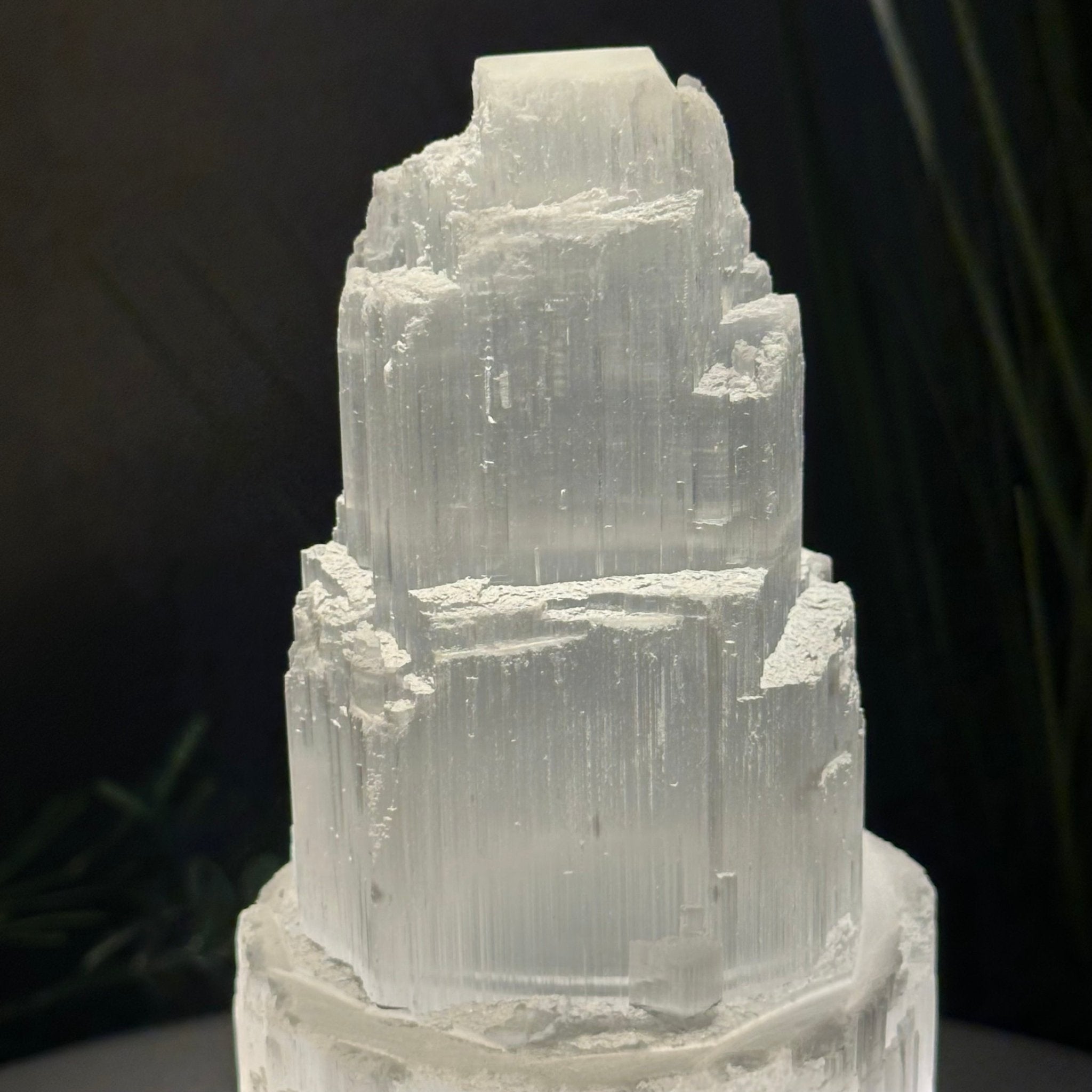 Selenite Tower Crystal Night Light, 3.1 lbs & 8" Tall 5802ST - 011 - Brazil GemsBrazil GemsSelenite Tower Crystal Night Light, 3.1 lbs & 8" Tall 5802ST - 011Night Lights5802ST - 011
