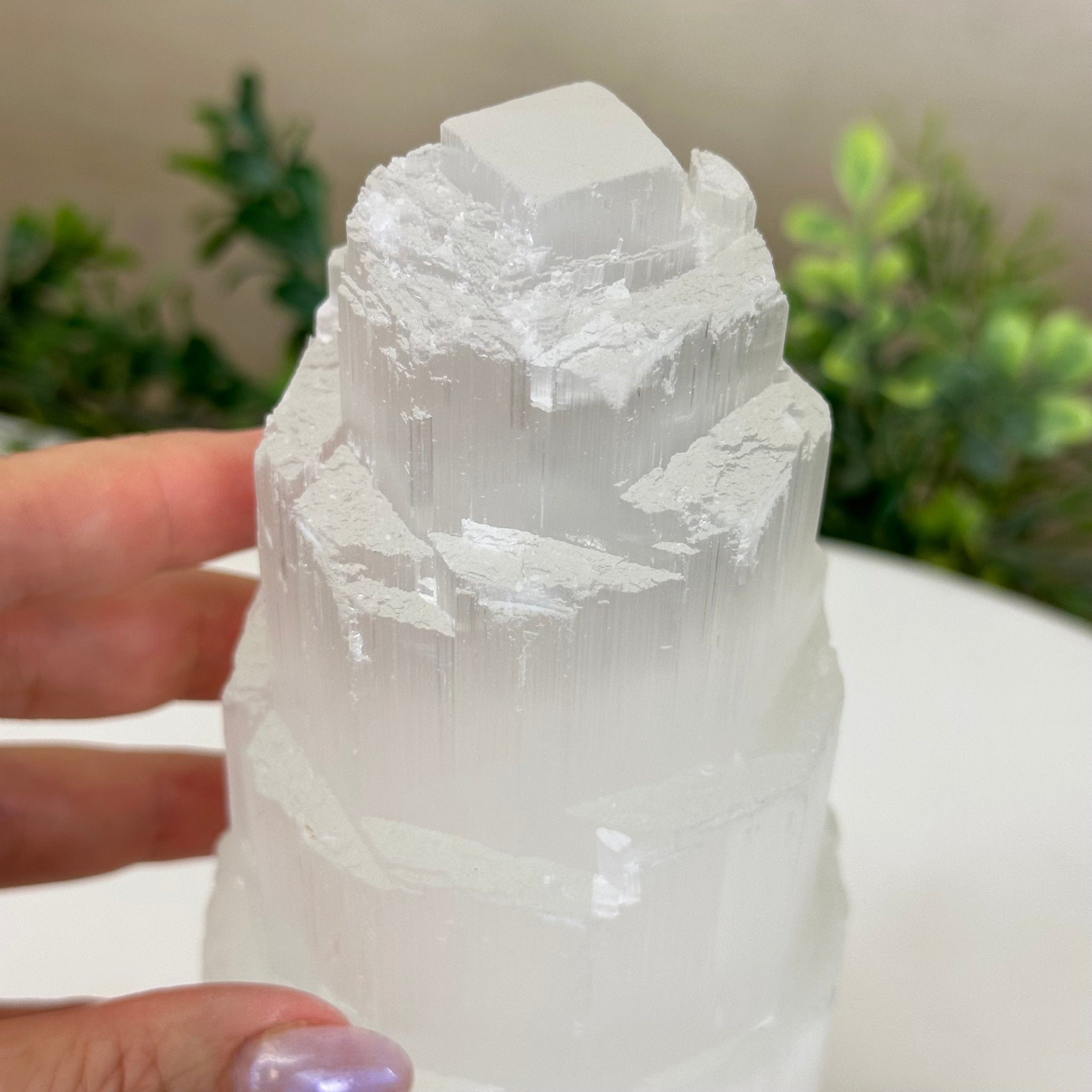 Selenite Tower Crystal Night Light, 3.3 lbs & 7.9" Tall 5802ST - 015 - Brazil GemsBrazil GemsSelenite Tower Crystal Night Light, 3.3 lbs & 7.9" Tall 5802ST - 015Night Lights5802ST - 015