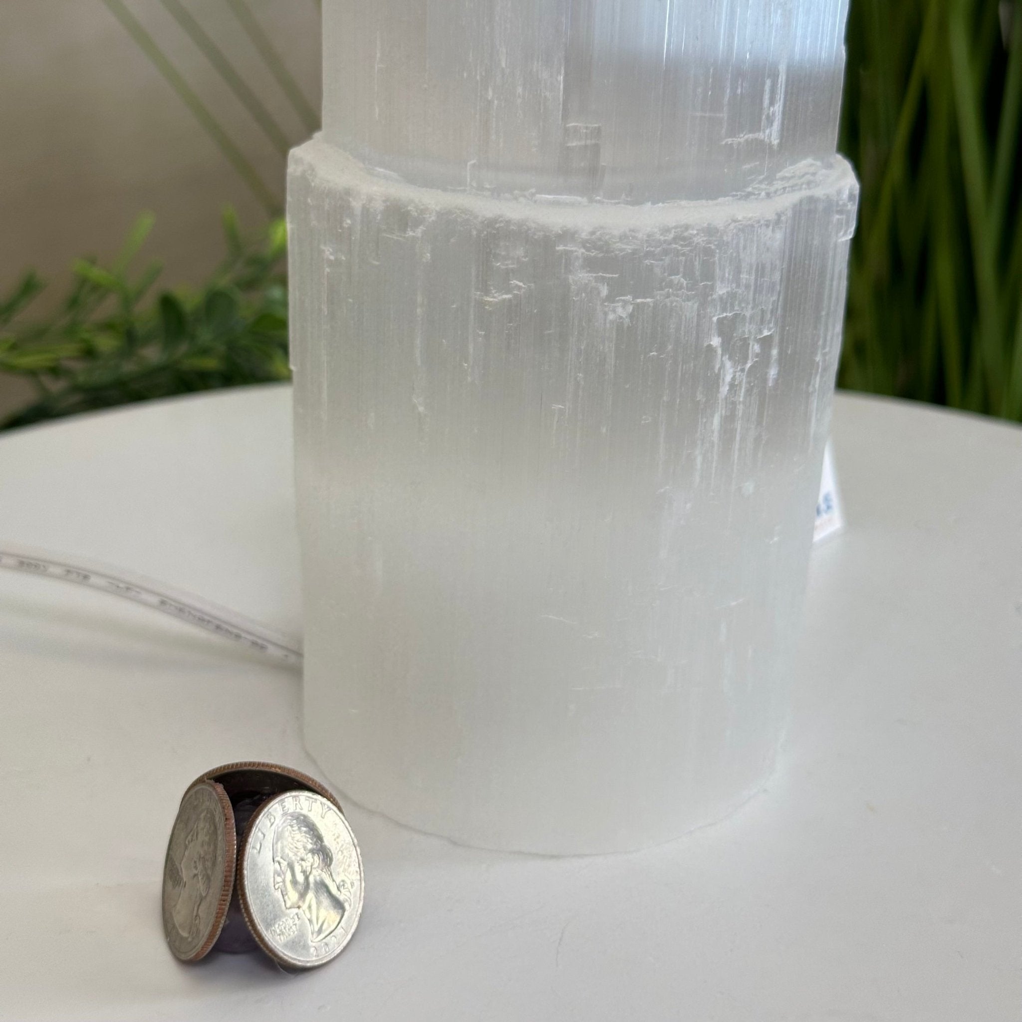 Selenite Tower Crystal Night Light, 3.3 lbs & 7.9" Tall 5802ST - 015 - Brazil GemsBrazil GemsSelenite Tower Crystal Night Light, 3.3 lbs & 7.9" Tall 5802ST - 015Night Lights5802ST - 015