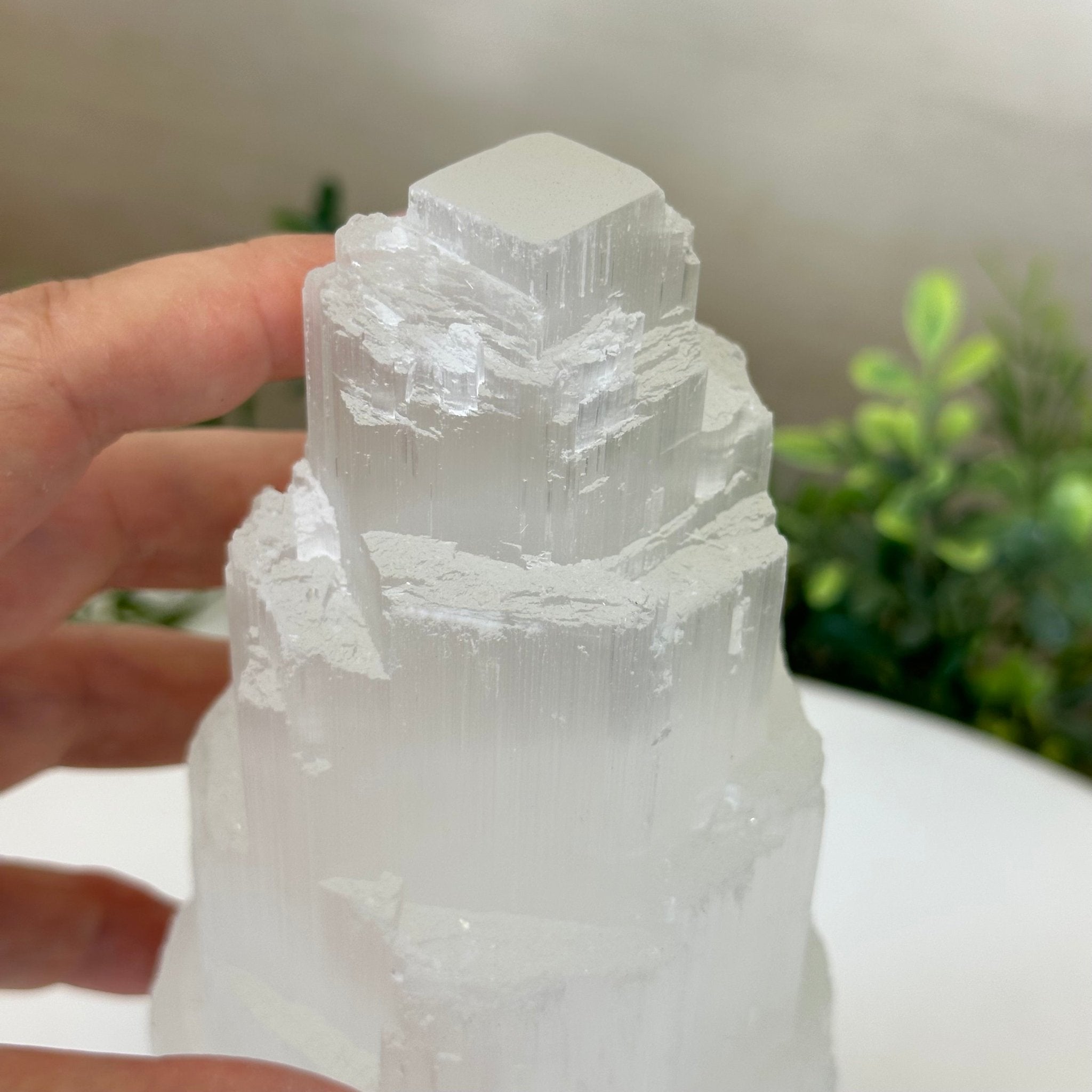 Selenite Tower Crystal Night Light, 3.3 lbs & 7.9" Tall 5802ST - 016 - Brazil GemsBrazil GemsSelenite Tower Crystal Night Light, 3.3 lbs & 7.9" Tall 5802ST - 016Night Lights5802ST - 016
