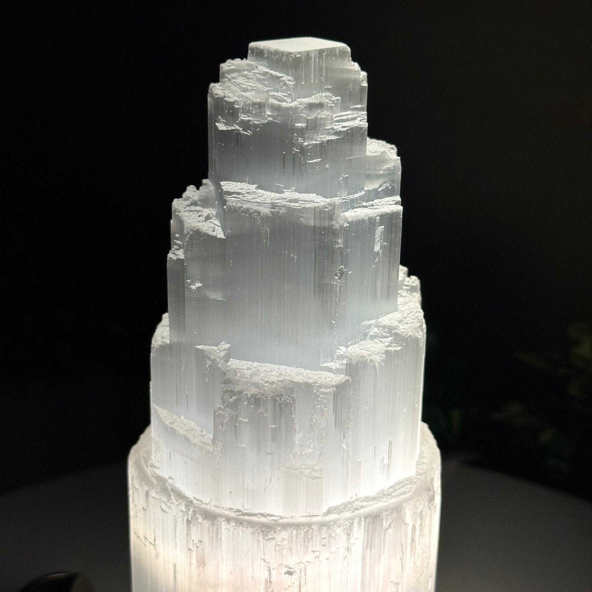 Selenite Tower Crystal Night Light, 3.3 lbs & 7.9" Tall 5802ST - 016 - Brazil GemsBrazil GemsSelenite Tower Crystal Night Light, 3.3 lbs & 7.9" Tall 5802ST - 016Night Lights5802ST - 016