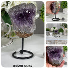 Small Amethyst Cluster on a Metal Stand, Various Options #5490 - Brazil GemsBrazil GemsSmall Amethyst Cluster on a Metal Stand, Various Options #5490Small Clusters on Metal Bases5490-0054