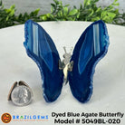 Small Blue Agate "Butterfly Wings", ~4" Length #5049BL - Brazil GemsBrazil GemsSmall Blue Agate "Butterfly Wings", ~4" Length #5049BLAgate Butterfly Wings5049BL-020