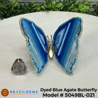 Small Blue Agate "Butterfly Wings", ~4" Length #5049BL - Brazil GemsBrazil GemsSmall Blue Agate "Butterfly Wings", ~4" Length #5049BLAgate Butterfly Wings5049BL-021
