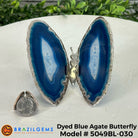 Small Blue Agate "Butterfly Wings", ~4" Length #5049BL - Brazil GemsBrazil GemsSmall Blue Agate "Butterfly Wings", ~4" Length #5049BLAgate Butterfly Wings5049BL-030