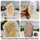 Small Citrine Crystal Cluster w/ flat base, Various Options #5612 - Brazil GemsBrazil GemsSmall Citrine Crystal Cluster w/ flat base, Various Options #5612Small Clusters with Flat Bases5612-0136