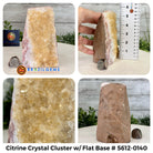 Small Citrine Crystal Cluster w/ flat base, Various Options #5612 - Brazil GemsBrazil GemsSmall Citrine Crystal Cluster w/ flat base, Various Options #5612Small Clusters with Flat Bases5612-0140