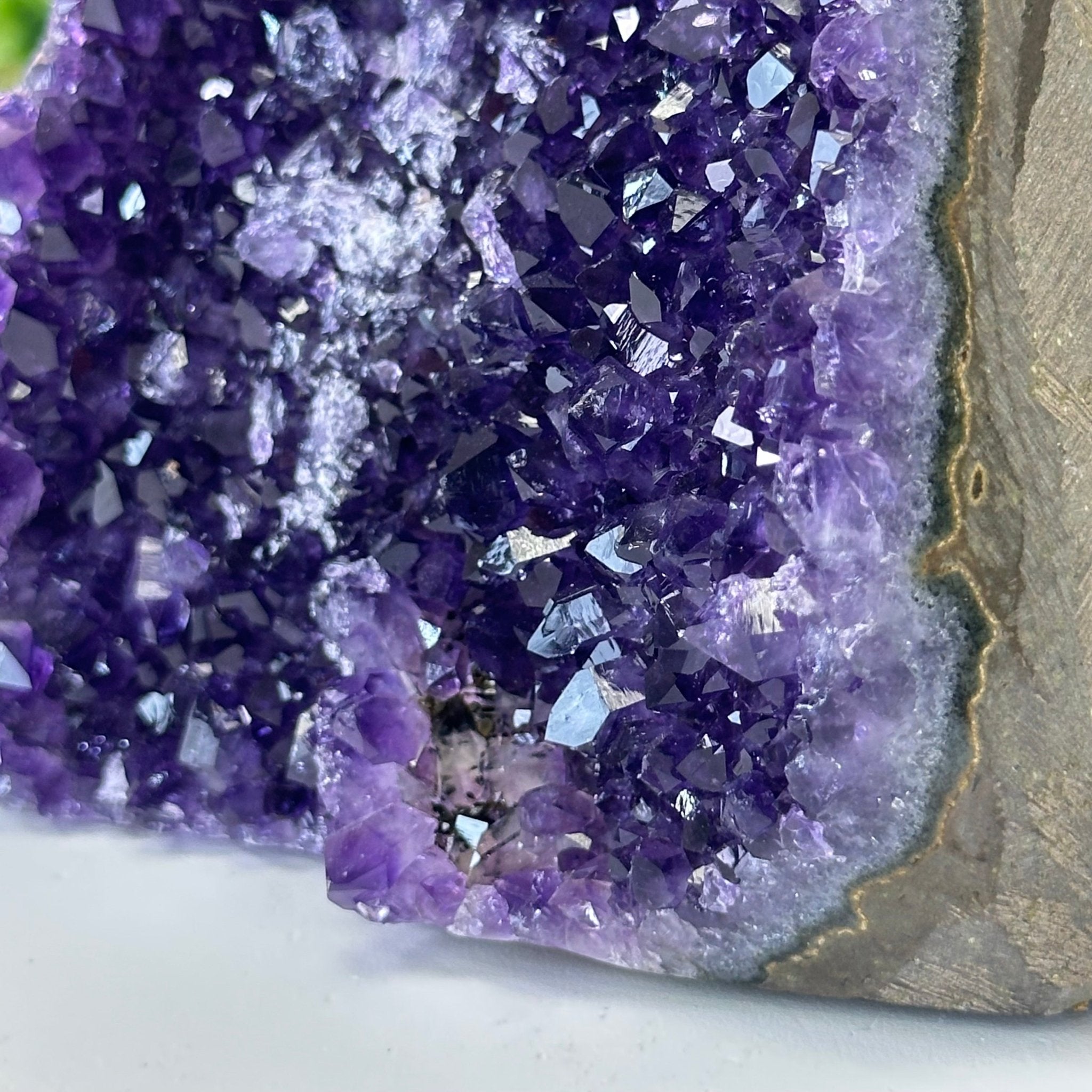 Small Extra Plus Quality Amethyst Cluster Flat Base, 3.3" Tall 5611 - 0919 - Brazil GemsBrazil GemsSmall Extra Plus Quality Amethyst Cluster Flat Base, 3.3" Tall 5611 - 0919Small Clusters with Flat Bases5611 - 0919