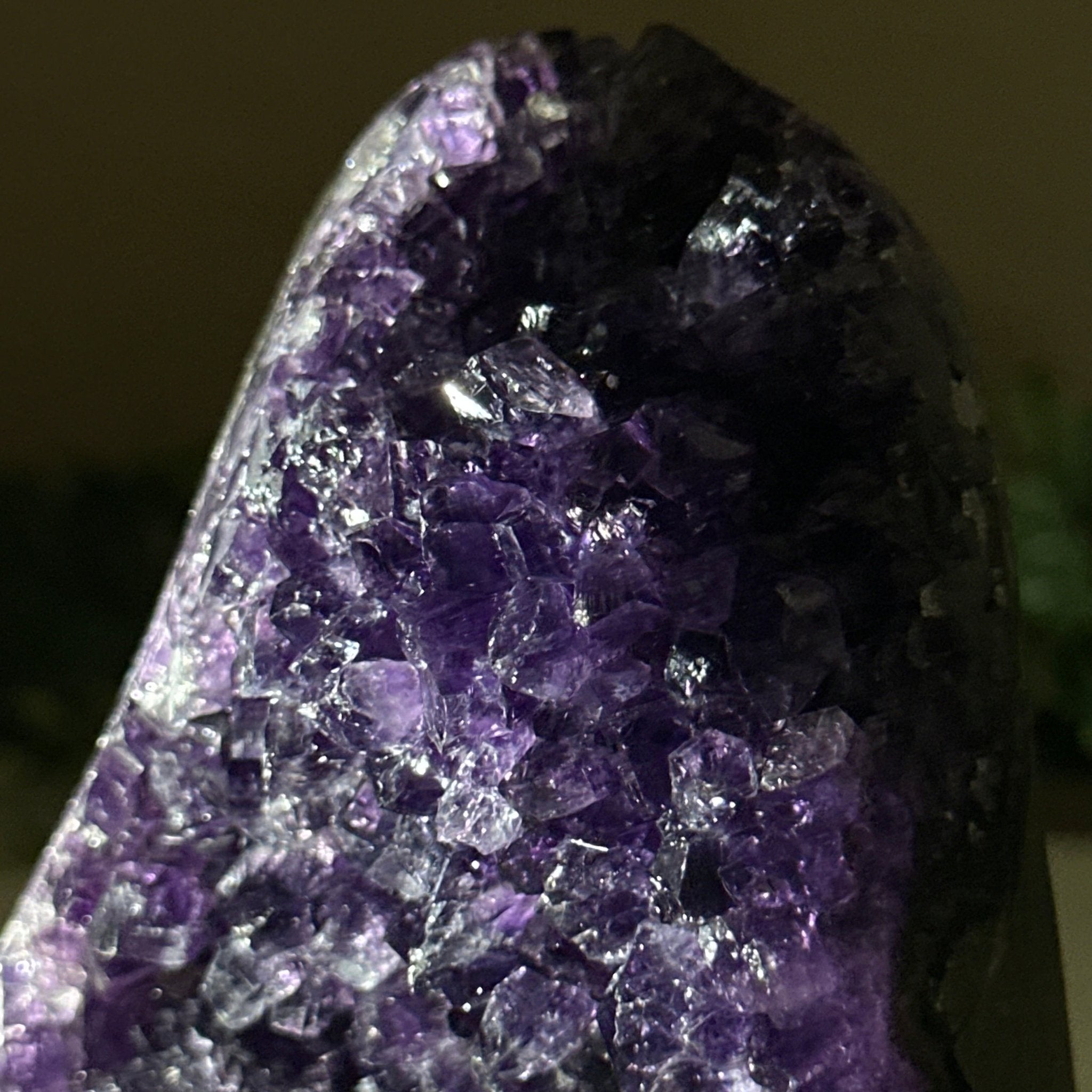 Small Extra Plus Quality Amethyst Cluster Flat Base, 4.2" Tall 5611 - 0920 - Brazil GemsBrazil GemsSmall Extra Plus Quality Amethyst Cluster Flat Base, 4.2" Tall 5611 - 0920Small Clusters with Flat Bases5611 - 0920