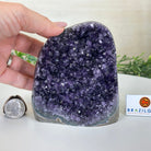 Small Extra Plus Quality Amethyst Cluster Flat Base, 4.7" Tall 5611 - 0924 - Brazil GemsBrazil GemsSmall Extra Plus Quality Amethyst Cluster Flat Base, 4.7" Tall 5611 - 0924Small Clusters with Flat Bases5611 - 0924