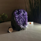 Small Extra Plus Quality Amethyst Cluster Flat Base, 4.8" Tall 5611 - 0927 - Brazil GemsBrazil GemsSmall Extra Plus Quality Amethyst Cluster Flat Base, 4.8" Tall 5611 - 0927Small Clusters with Flat Bases5611 - 0927