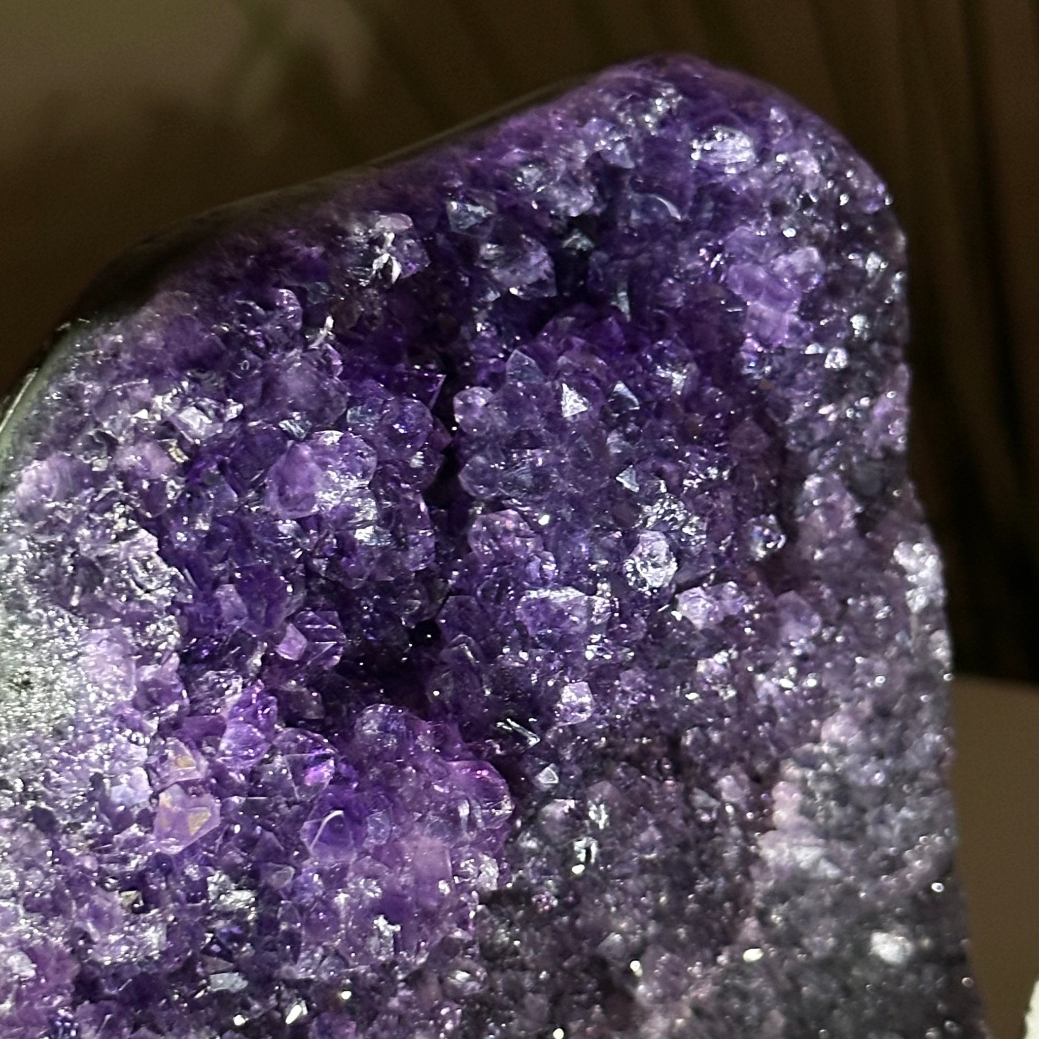 Small Extra Plus Quality Amethyst Cluster Flat Base, 5" Tall 5611 - 0921 - Brazil GemsBrazil GemsSmall Extra Plus Quality Amethyst Cluster Flat Base, 5" Tall 5611 - 0921Small Clusters with Flat Bases5611 - 0921